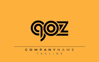 QOZ Yaratıcı Eşsiz Modern Harf Logosu Tasarımı. Benzersiz bir harf dizaynına sahip stilize logo, soyut minimalist estetik ve modern cazibe sunar.