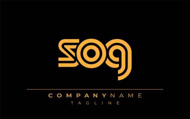 SOG Yaratıcı Eşsiz Modern Harf Logosu Tasarımı. Benzersiz bir harf dizaynına sahip stilize logo, soyut minimalist estetik ve modern cazibe sunar.