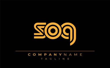 SOQ Yaratıcı Eşsiz Modern Harf Logosu Tasarımı. Benzersiz bir harf dizaynına sahip stilize logo, soyut minimalist estetik ve modern cazibe sunar.