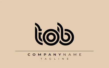 TOB Yaratıcı Eşsiz Modern Harf Logosu Tasarımı. Benzersiz bir harf dizaynına sahip stilize logo, soyut minimalist estetik ve modern cazibe sunar.