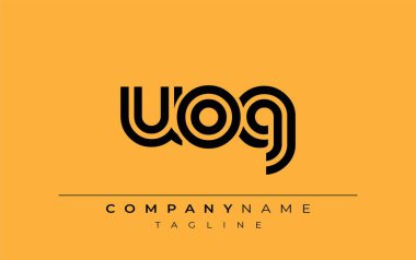 UOG Yaratıcı Eşsiz Modern Harf Logosu Tasarımı. Benzersiz bir harf dizaynına sahip stilize logo, soyut minimalist estetik ve modern cazibe sunar.