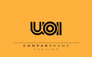 UOI Yaratıcı Eşsiz Modern Harf Logosu Tasarımı. Benzersiz bir harf dizaynına sahip stilize logo, soyut minimalist estetik ve modern cazibe sunar.