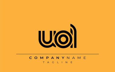 UOL Yaratıcı Eşsiz Modern Harf Logosu Tasarımı. Benzersiz bir harf dizaynına sahip stilize logo, soyut minimalist estetik ve modern cazibe sunar.