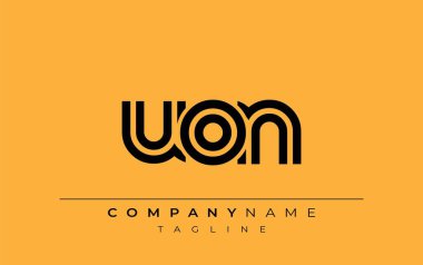 UON Yaratıcı Eşsiz Modern Harf Logosu Tasarımı. Benzersiz bir harf dizaynına sahip stilize logo, soyut minimalist estetik ve modern cazibe sunar.