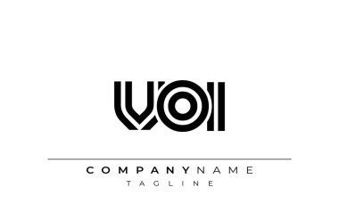 VOI Yaratıcı Eşsiz Modern Harf Logosu Tasarımı. Benzersiz bir harf dizaynına sahip stilize logo, soyut minimalist estetik ve modern cazibe sunar.