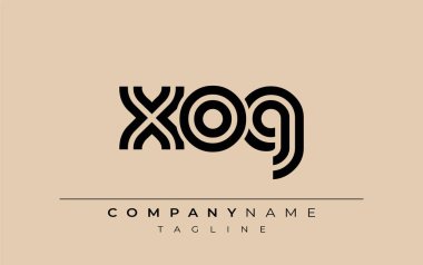 XOG Yaratıcı Eşsiz Modern Harf Logosu Tasarımı. Benzersiz bir harf dizaynına sahip stilize logo, soyut minimalist estetik ve modern cazibe sunar.