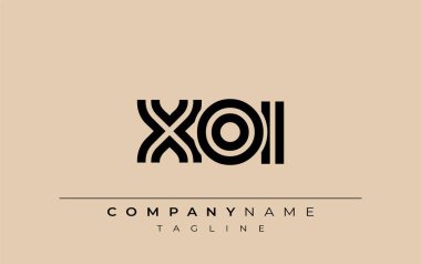 XOI Yaratıcı Eşsiz Modern Harf Logosu Tasarımı. Benzersiz bir harf dizaynına sahip stilize logo, soyut minimalist estetik ve modern cazibe sunar.