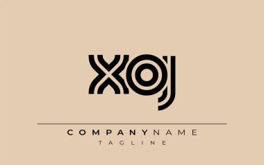 XOJ Yaratıcı Eşsiz Modern Harf Logosu Tasarımı. Benzersiz bir harf dizaynına sahip stilize logo, soyut minimalist estetik ve modern cazibe sunar.