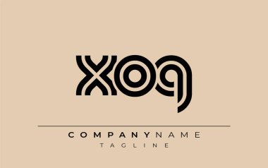 XOQ Yaratıcı Eşsiz Modern Harf Logosu Tasarımı. Benzersiz bir harf dizaynına sahip stilize logo, soyut minimalist estetik ve modern cazibe sunar.