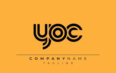 YOC Yaratıcı Eşsiz Modern Harf Logosu Tasarımı. Benzersiz bir harf dizaynına sahip stilize logo, soyut minimalist estetik ve modern cazibe sunar.
