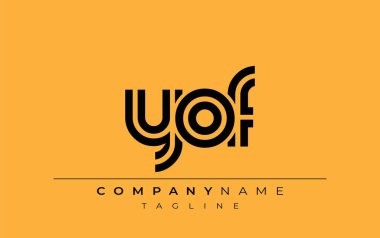 YOF Yaratıcı Eşsiz Modern Harf Logosu Tasarımı. Benzersiz bir harf dizaynına sahip stilize logo, soyut minimalist estetik ve modern cazibe sunar.