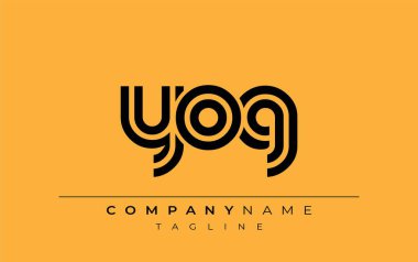 YOG Yaratıcı Eşsiz Modern Harf Logosu Tasarımı. Benzersiz bir harf dizaynına sahip stilize logo, soyut minimalist estetik ve modern cazibe sunar.