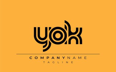 YOK Yaratıcı Eşsiz Modern Harf Logosu Tasarımı. Benzersiz bir harf dizaynına sahip stilize logo, soyut minimalist estetik ve modern cazibe sunar.