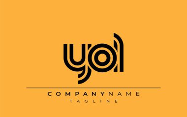 YOL Yaratıcı Eşsiz Modern Harf Logosu Tasarımı. Benzersiz bir harf dizaynına sahip stilize logo, soyut minimalist estetik ve modern cazibe sunar.