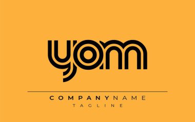 YOM Yaratıcı Eşsiz Modern Harf Logosu Tasarımı. Benzersiz bir harf dizaynına sahip stilize logo, soyut minimalist estetik ve modern cazibe sunar.
