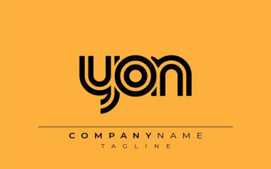 YON Yaratıcı Eşsiz Modern Harf Logosu Tasarımı. Benzersiz bir harf dizaynına sahip stilize logo, soyut minimalist estetik ve modern cazibe sunar.