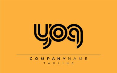 YOQ Yaratıcı Eşsiz Modern Harf Logosu Tasarımı. Benzersiz bir harf dizaynına sahip stilize logo, soyut minimalist estetik ve modern cazibe sunar.