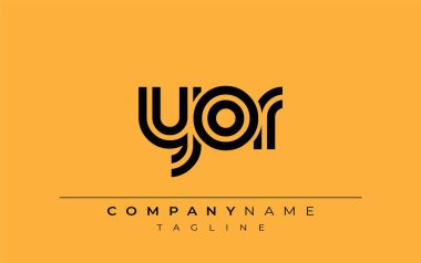 YOR Yaratıcı Eşsiz Modern Harf Logosu Tasarımı. Benzersiz bir harf dizaynına sahip stilize logo, soyut minimalist estetik ve modern cazibe sunar.