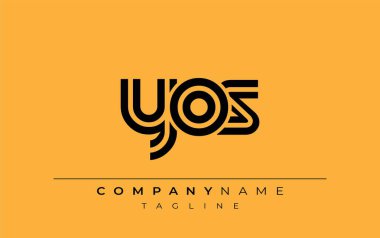 YOS Yaratıcı Eşsiz Modern Harf Logosu Tasarımı. Benzersiz bir harf dizaynına sahip stilize logo, soyut minimalist estetik ve modern cazibe sunar.