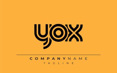 YOX Yaratıcı Eşsiz Modern Harf Logosu Tasarımı. Benzersiz bir harf dizaynına sahip stilize logo, soyut minimalist estetik ve modern cazibe sunar.