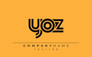 YOZ Yaratıcı Eşsiz Modern Harf Logosu Tasarımı. Benzersiz bir harf dizaynına sahip stilize logo, soyut minimalist estetik ve modern cazibe sunar.