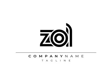 ZOL Yaratıcı Eşsiz Modern Harf Logosu Tasarımı. Benzersiz bir harf dizaynına sahip stilize logo, soyut minimalist estetik ve modern cazibe sunar.