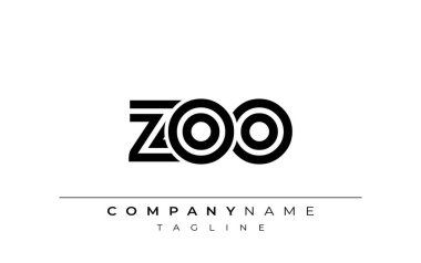 ZOO Yaratıcı Eşsiz Modern Harf Logosu Tasarımı. Benzersiz bir harf dizaynına sahip stilize logo, soyut minimalist estetik ve modern cazibe sunar.