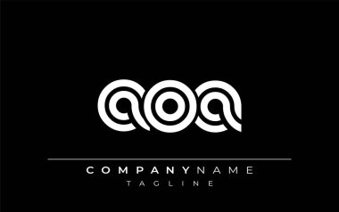 AOA Yaratıcı Eşsiz Modern Harf Logosu Tasarımı. Benzersiz bir harf dizaynına sahip stilize logo, soyut minimalist estetik ve modern cazibe sunar.