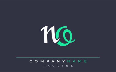 Zarif Biçimli Harfsiz Tasarım. Beyaz ve Teal Gölgeli Monogram Harfleri içeren Modern Logo