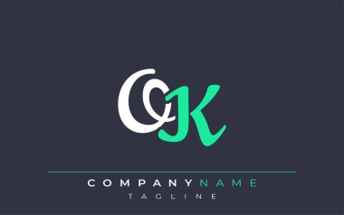 Zarif Biçimli Tamam Harf Tasarımı. Beyaz ve Teal Gölgeli Monogram Harfleri içeren Modern Logo