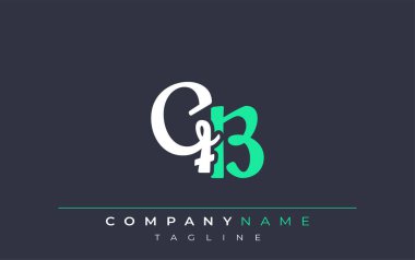 Zarif Stilize QB Harf Tasarımı. Beyaz ve Teal Gölgeli Monogram Harfleri içeren Modern Logo