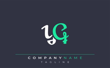 Zarif Biçimli YQ Harf Tasarımı. Beyaz ve Teal Gölgeli Monogram Harfleri içeren Modern Logo