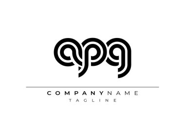 APG Yaratıcı Eşsiz Modern Harf Logosu Tasarımı. Benzersiz bir harf dizaynına sahip stilize logo, soyut minimalist estetik ve modern cazibe sunar.