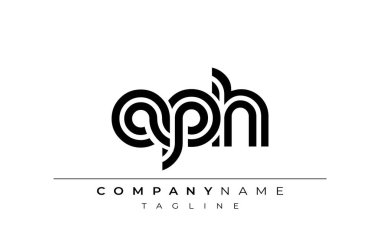 APH Yaratıcı Eşsiz Modern Harf Logosu Tasarımı. Benzersiz bir harf dizaynına sahip stilize logo, soyut minimalist estetik ve modern cazibe sunar.