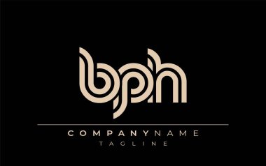 BPH Yaratıcı Eşsiz Modern Harf Logosu Tasarımı. Benzersiz bir harf dizaynına sahip stilize logo, soyut minimalist estetik ve modern cazibe sunar.