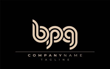 BPG Yaratıcı Eşsiz Modern Harf Logosu Tasarımı. Benzersiz bir harf dizaynına sahip stilize logo, soyut minimalist estetik ve modern cazibe sunar.