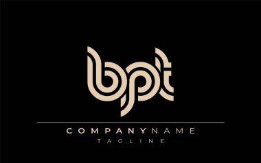 BPT Yaratıcı Eşsiz Modern Harf Logosu Tasarımı. Benzersiz bir harf dizaynına sahip stilize logo, soyut minimalist estetik ve modern cazibe sunar.