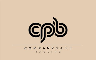 CPB Yaratıcı Eşsiz Modern Harf Logosu Tasarımı. Benzersiz bir harf dizaynına sahip stilize logo, soyut minimalist estetik ve modern cazibe sunar.
