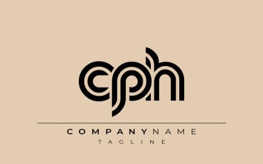 CPH Yaratıcı Eşsiz Modern Harf Logosu Tasarımı. Benzersiz bir harf dizaynına sahip stilize logo, soyut minimalist estetik ve modern cazibe sunar.