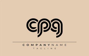 CPG Yaratıcı Eşsiz Modern Harf Logosu Tasarımı. Benzersiz bir harf dizaynına sahip stilize logo, soyut minimalist estetik ve modern cazibe sunar.