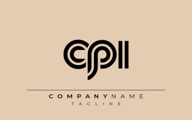 CPI Yaratıcı Eşsiz Modern Harf Logosu Tasarımı. Benzersiz bir harf dizaynına sahip stilize logo, soyut minimalist estetik ve modern cazibe sunar.