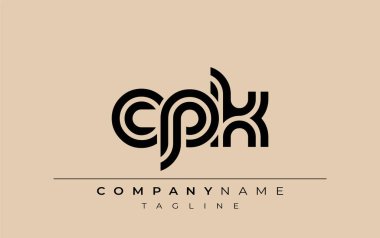 CPK Yaratıcı Eşsiz Modern Harf Logosu Tasarımı. Benzersiz bir harf dizaynına sahip stilize logo, soyut minimalist estetik ve modern cazibe sunar.