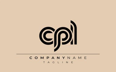 CPL Yaratıcı Eşsiz Modern Harf Logosu Tasarımı. Benzersiz bir harf dizaynına sahip stilize logo, soyut minimalist estetik ve modern cazibe sunar.