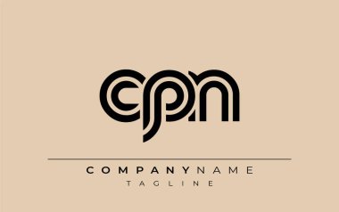 CPN Yaratıcı Eşsiz Modern Harf Logosu Tasarımı. Benzersiz bir harf dizaynına sahip stilize logo, soyut minimalist estetik ve modern cazibe sunar.
