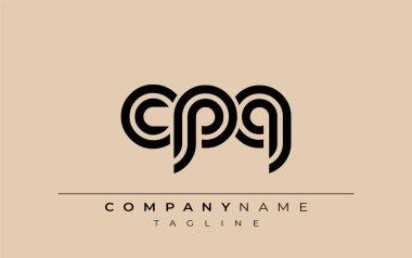 CPQ Yaratıcı Eşsiz Modern Harf Logosu Tasarımı. Benzersiz bir harf dizaynına sahip stilize logo, soyut minimalist estetik ve modern cazibe sunar.