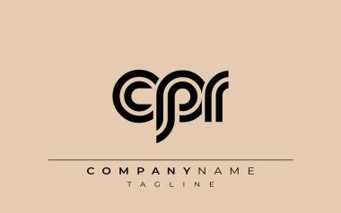 CPR Yaratıcı Eşsiz Modern Harf Logosu Tasarımı. Benzersiz bir harf dizaynına sahip stilize logo, soyut minimalist estetik ve modern cazibe sunar.