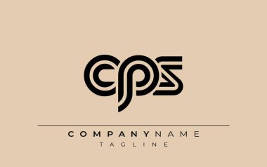 CPS Yaratıcı Eşsiz Modern Harf Logosu Tasarımı. Benzersiz bir harf dizaynına sahip stilize logo, soyut minimalist estetik ve modern cazibe sunar.