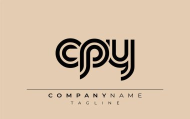 CPY Yaratıcı Eşsiz Modern Harf Logosu Tasarımı. Benzersiz bir harf dizaynına sahip stilize logo, soyut minimalist estetik ve modern cazibe sunar.