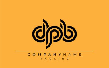 DPB Yaratıcı Eşsiz Modern Harf Logosu Tasarımı. Benzersiz bir harf dizaynına sahip stilize logo, soyut minimalist estetik ve modern cazibe sunar.