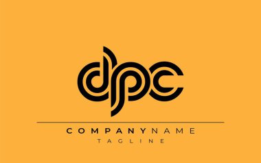 DPC Yaratıcı Eşsiz Modern Harf Logosu Tasarımı. Benzersiz bir harf dizaynına sahip stilize logo, soyut minimalist estetik ve modern cazibe sunar.